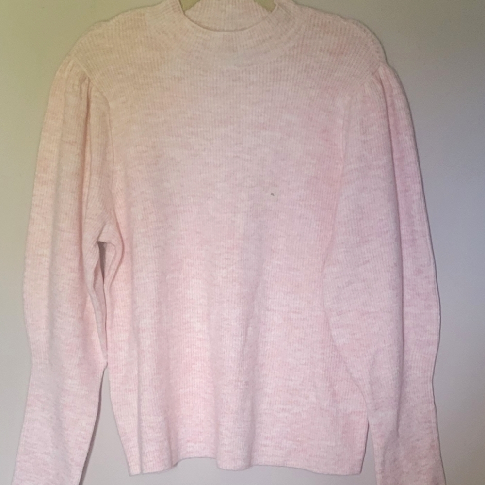 NEW! ANN TAYLOR LOFT OUTLET Marled Knit Mock Neck Pullover Knit Sweater XL. - Picture 2 of 6